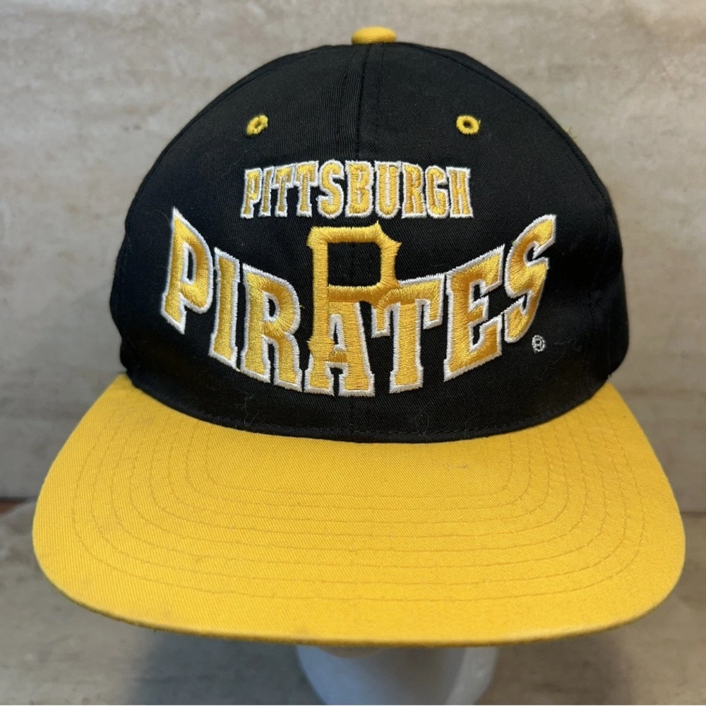 Vintage Pittsburgh Pirates Hat SnapBack  Cap MLB Grosscap Back Hit Spellout 90s